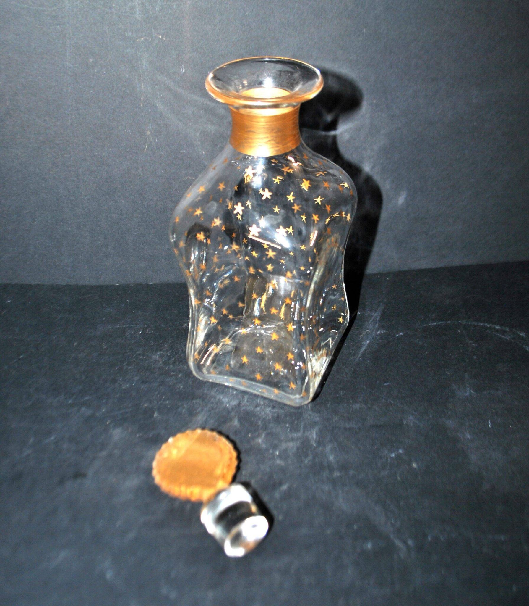 Baccarat liqueur carafe napoléon iii gold crystal star constellation