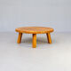 60s Massive Oak round coffee table for de Puydt