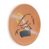 Kiwi Landscape Plate in Ceramic by Sergio Dangelo for Mazzotti Albisola, 1980s