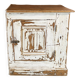 Antique patinated sideboard – chic country spirit – White patina with a lime effect
