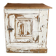 Antique patinated sideboard – chic country spirit – White patina with a lime effect