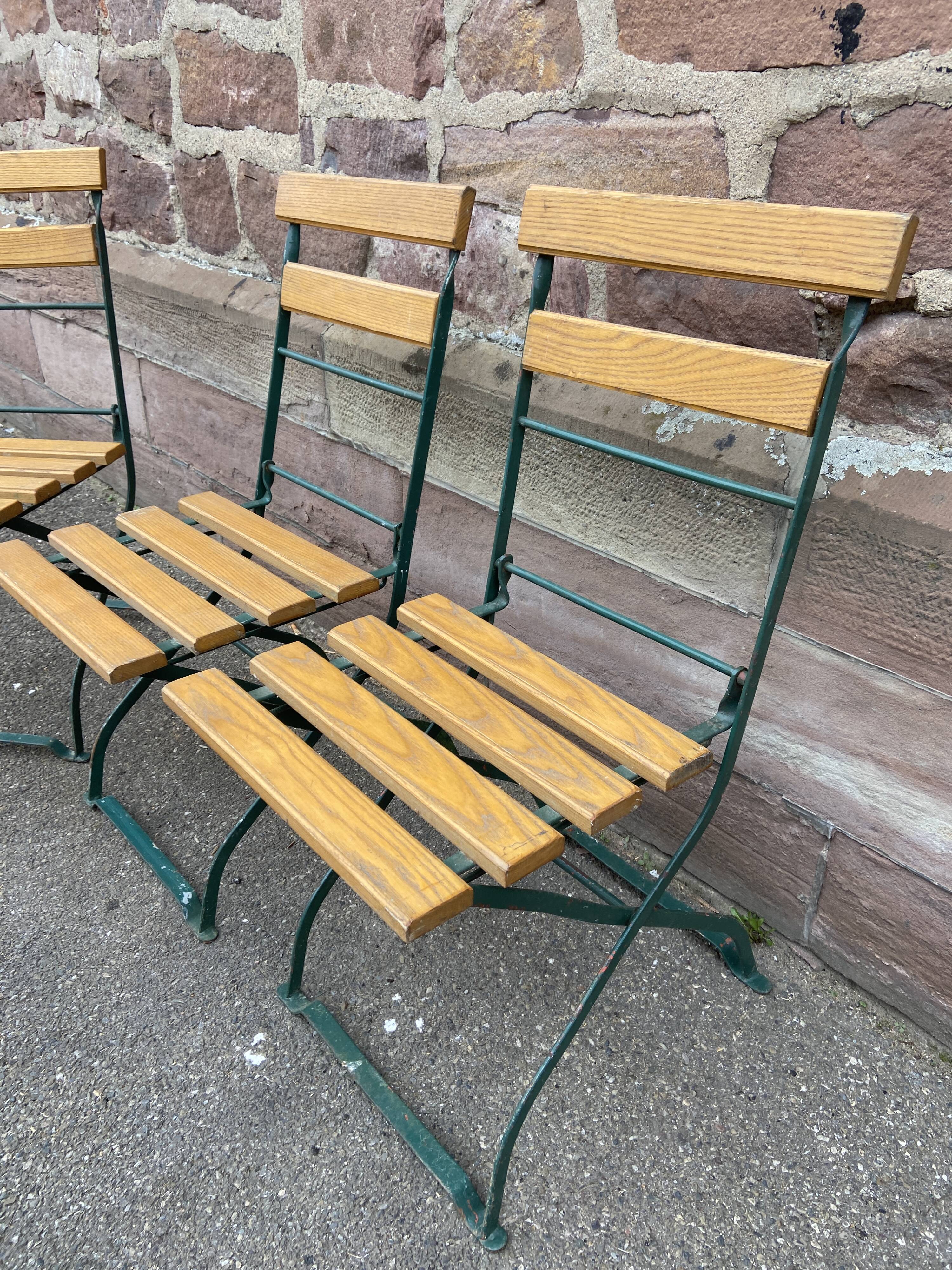 4 chaises de jardin terrasse pliantes vintage