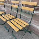 4 chaises de jardin terrasse pliantes vintage