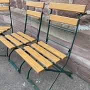 4 chaises de jardin terrasse pliantes vintage