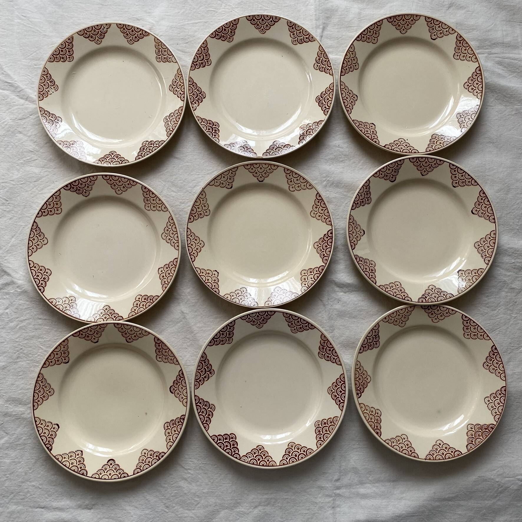 Art Deco flat plates St Amand