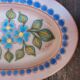 Oval ceramic dish Signed