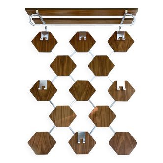 Large Vintage Scandinavian Teak Coat Rack