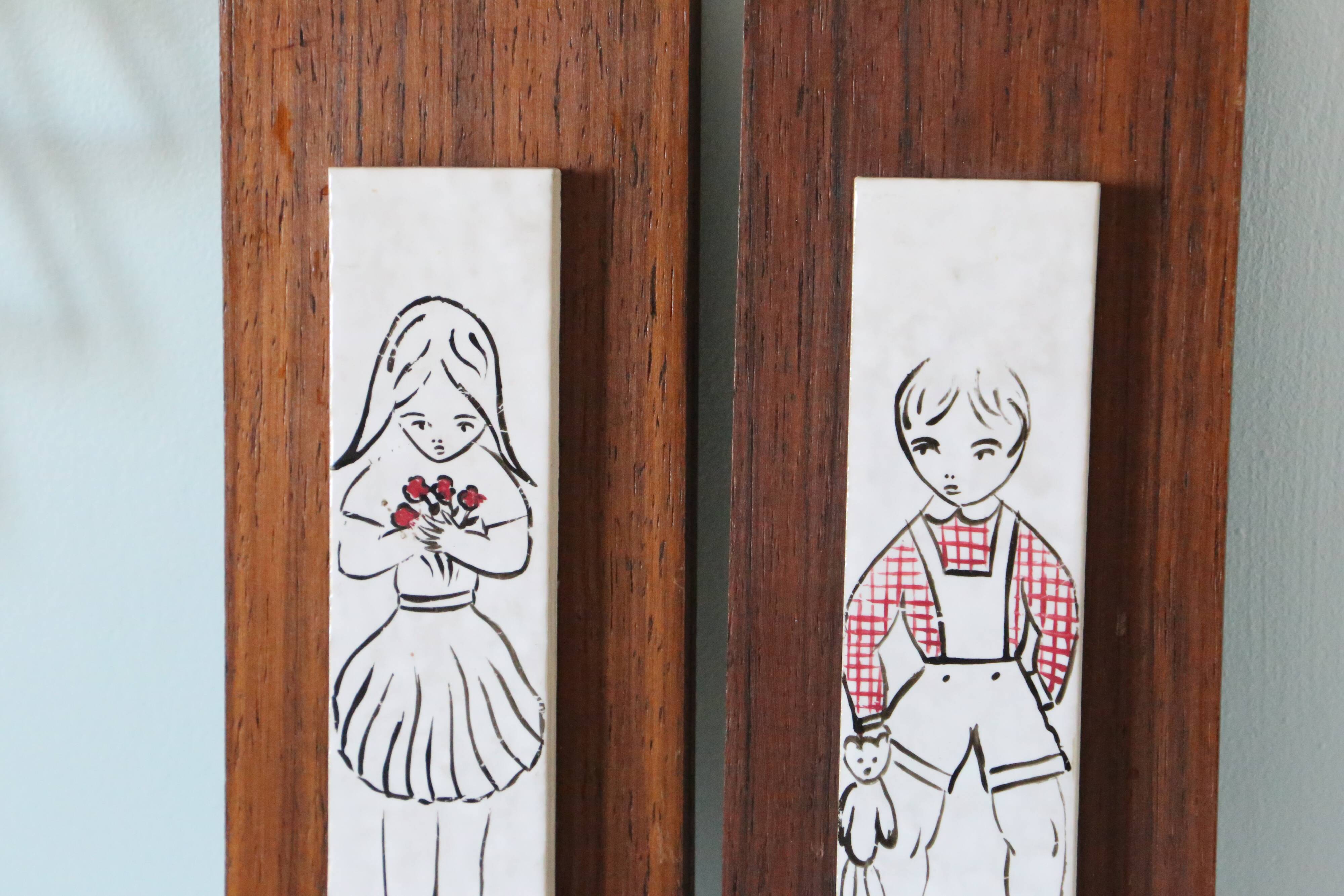 Ceramic wall paintings, vintage, vintage wall decoration