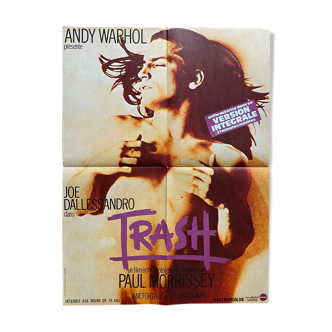 Affiche cinéma "Trash" Andy Warhol, Joe Dallessandro 60x80cm 1980