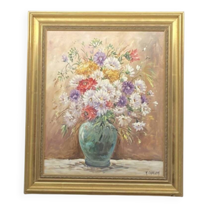 Huile sur toile bouquet