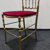 Chaise Chiavari en laiton vintage