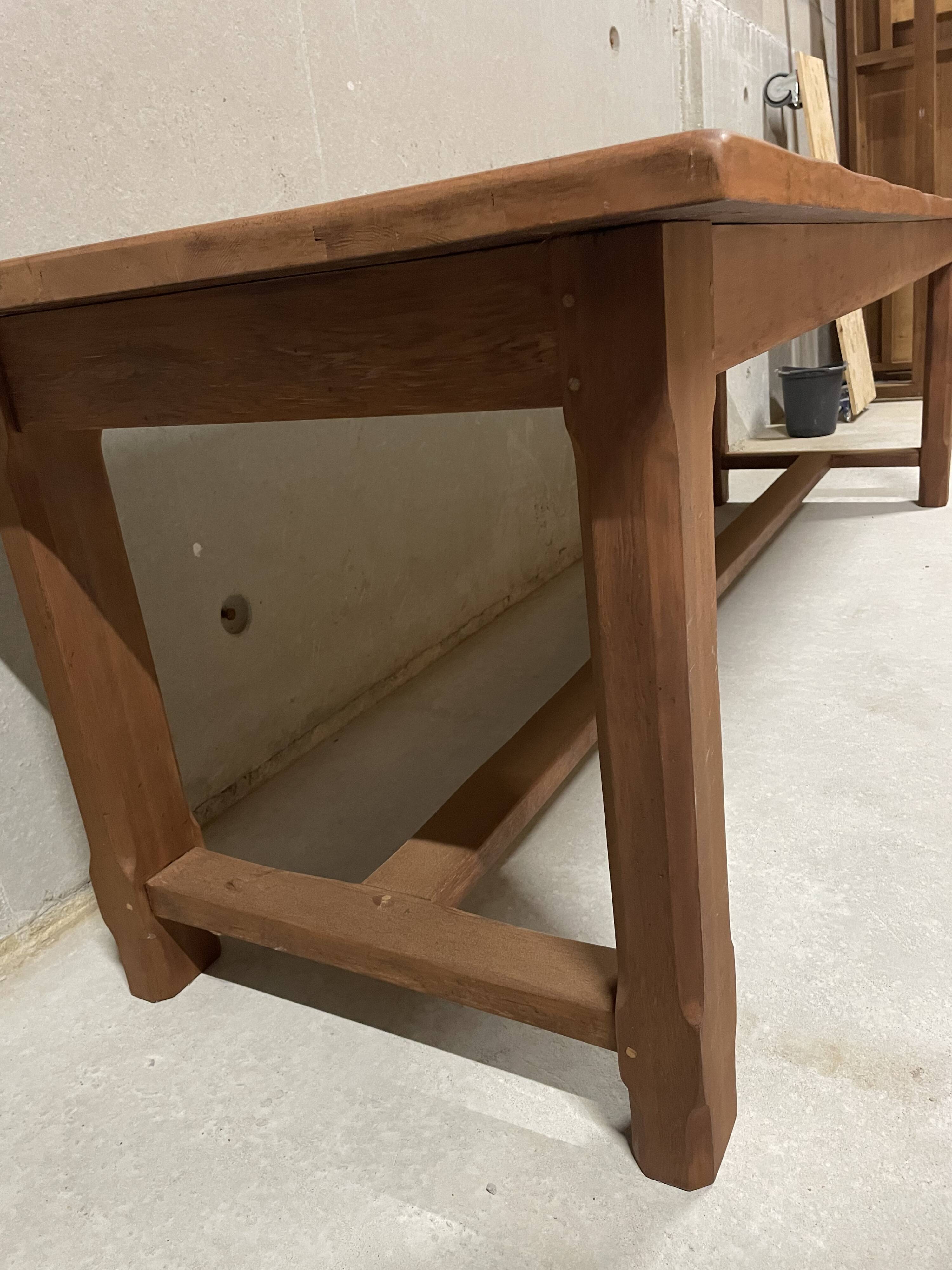 Immense solid wood farmhouse table - elegant 2.6m