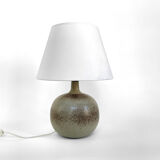 Imposing pyrite stoneware lamp, France, circa 1960