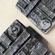 Brutalist cast iron door knobs 1970s sculptural design set