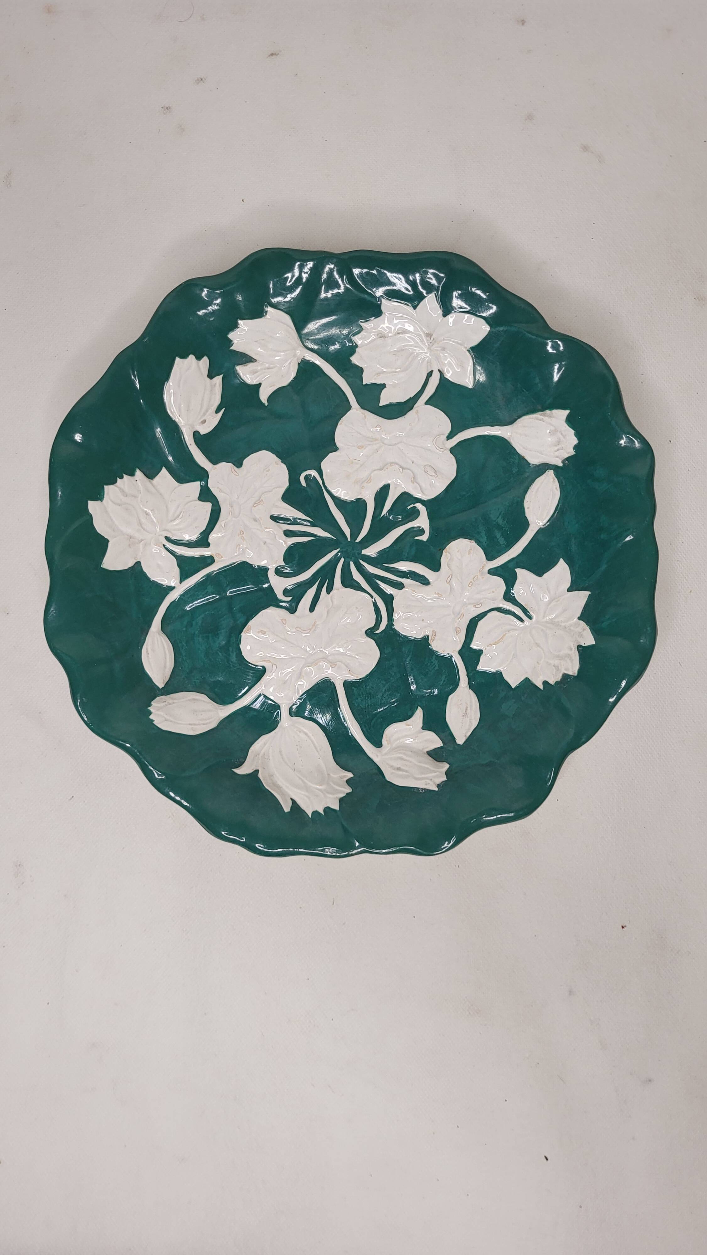 Earthenware dish from Creil and Montereau - Leboeuf Milliet 19th century Floral decoration