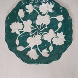 Plat en faience de Creil et Montereau - Leboeuf Milliet XIXeme Décor floral