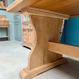 Large antique solid oak monastery table (renovated)