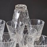 Set of 8 vintage water or digestif glasses in good condition.