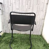 4 fauteuils noir mat vintage