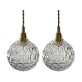 Set of two new electrified vintage globe walkers