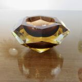 Cendrier Sommerso Murano, design d'Alessandro Mandruzzato, années 70