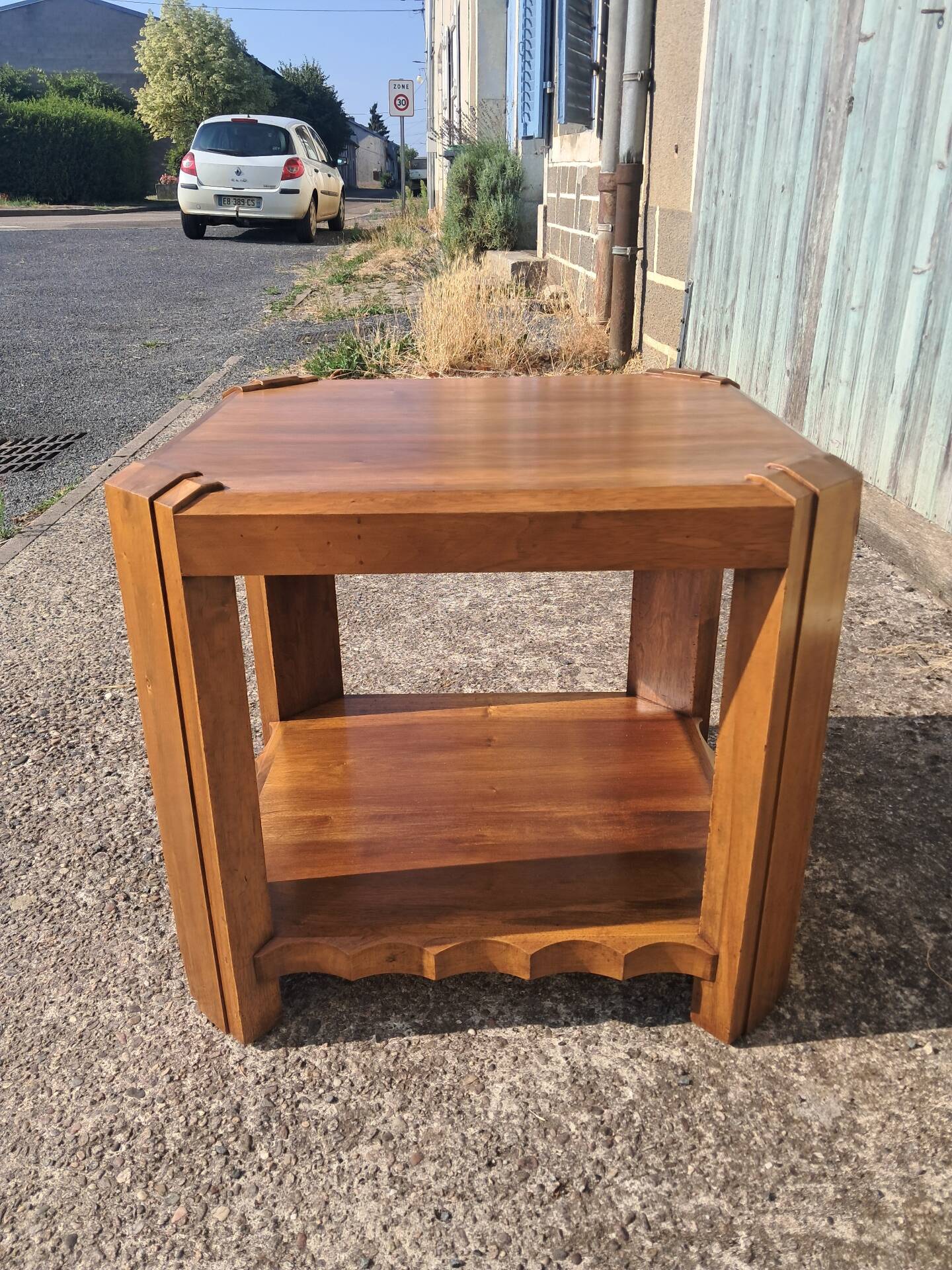 Art Deco coffee table in solid walnut