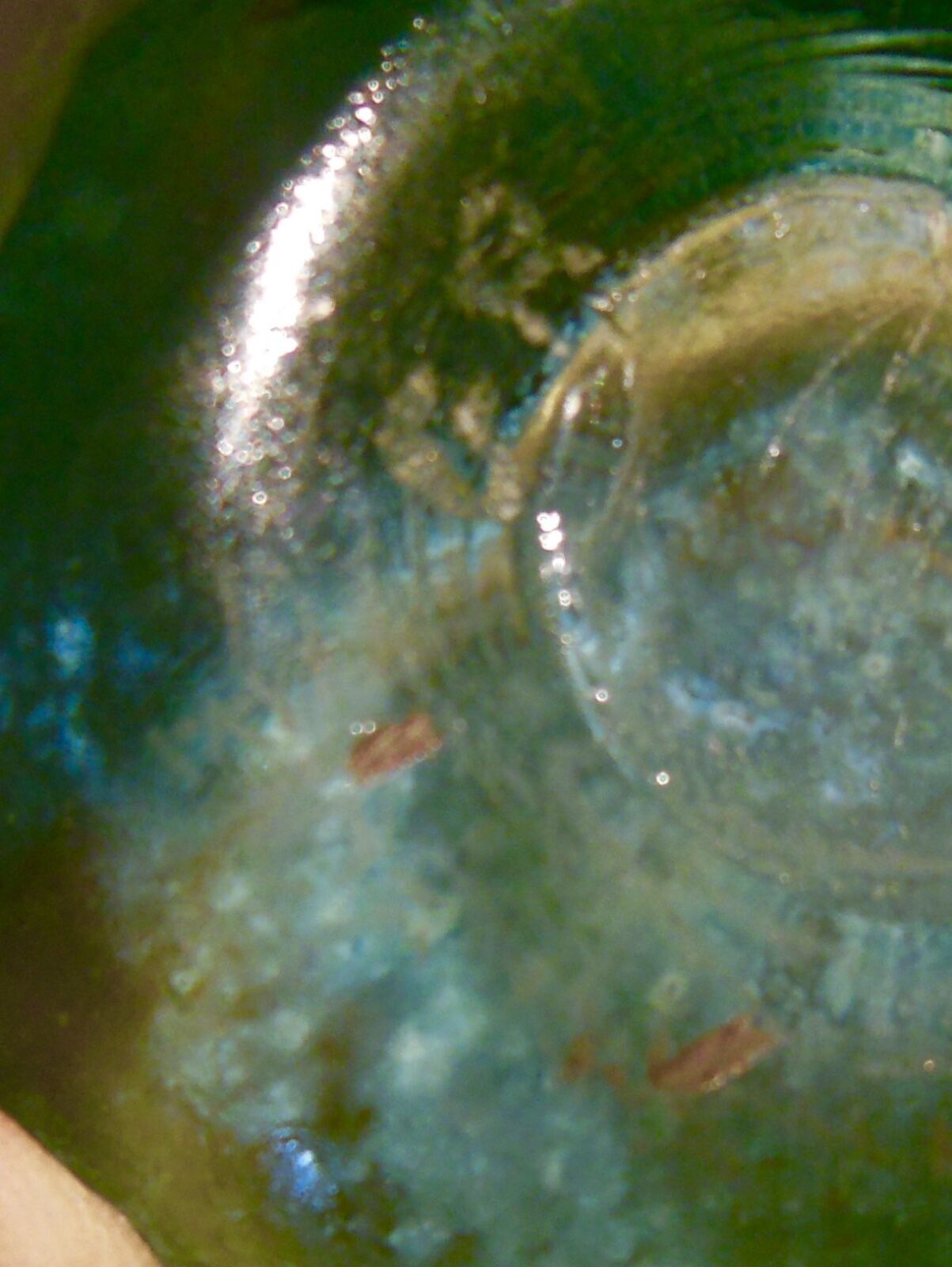 Glass paste vase 1970s abstract decor signed Biot monogram g r