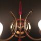 Double gold and glass wall light from 1960