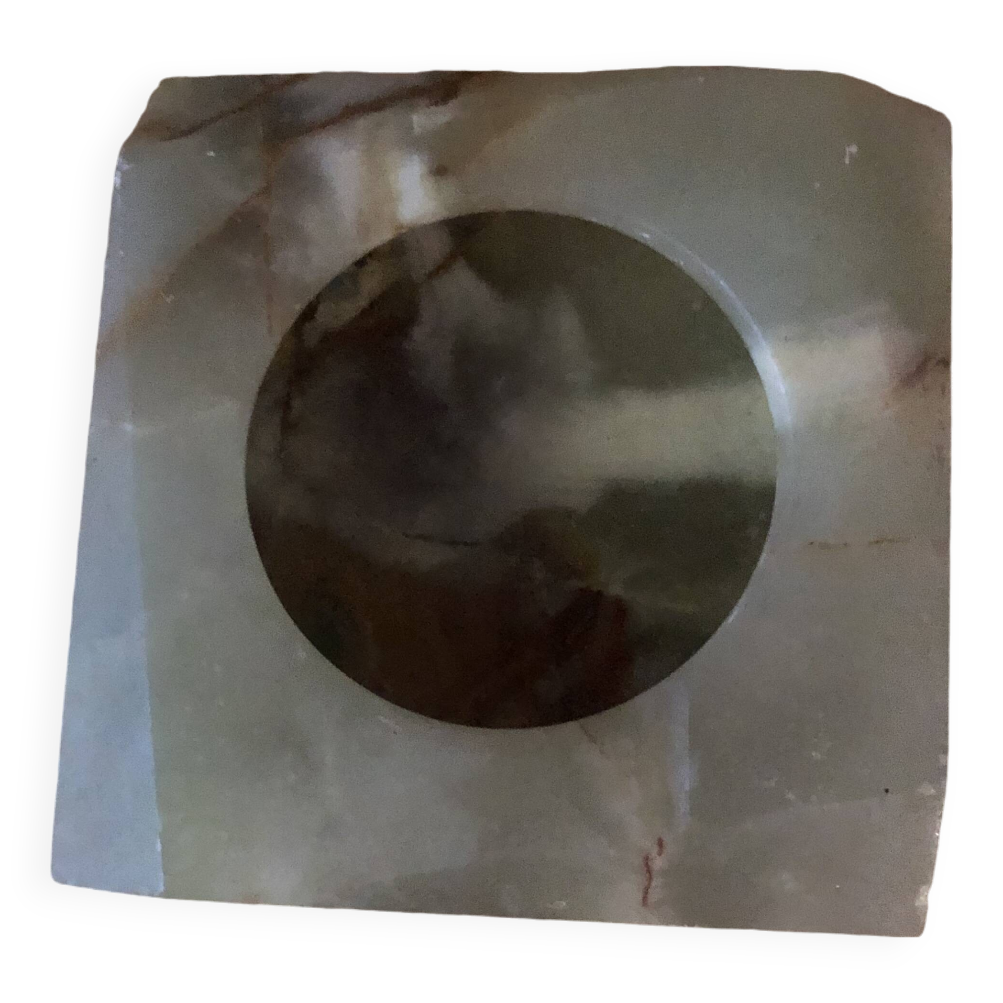 Marbled onyx ashtray