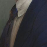 Old pastel portrait - series "The mustaches"