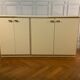 Ivory and brass wool buffet, 1970