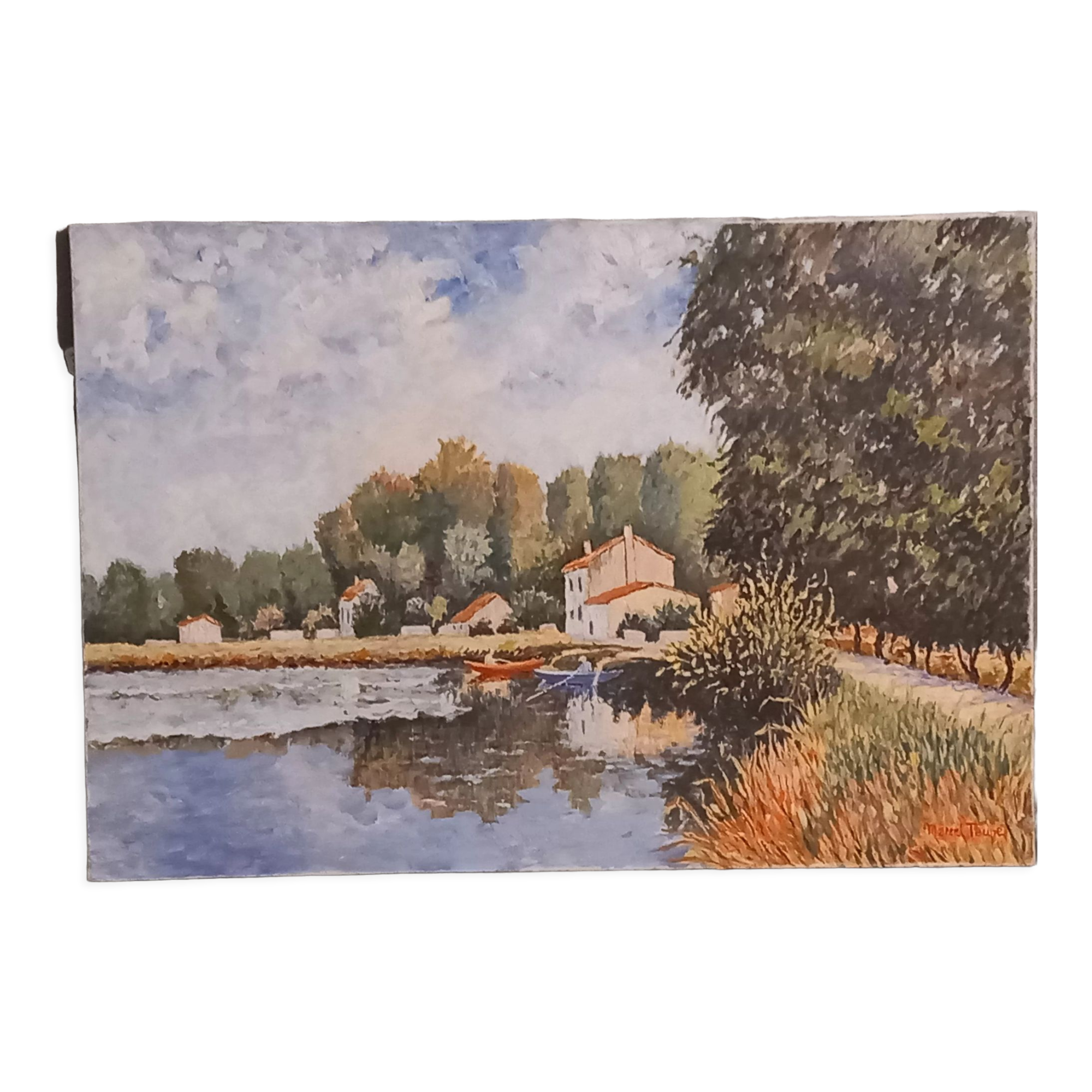 Oil on canvas signed-landscape