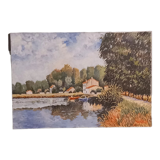 Oil on canvas signed-landscape