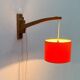 Mid-century cantilever wall lamp with a pivoting arm, 1960s.
