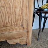 Old glass-fronted wooden library – blue interior