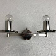 Large Bauhaus chandelier with two wall sconces.