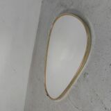 Asymmetric vintage mirror with gold rim, 1960s