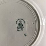 5 plates St Amand fruit pattern