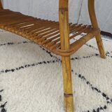 Vintage rattan coffee table 70