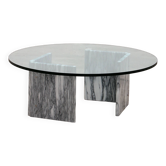 Table basse vintage design italien en marbre, 1970 Italie