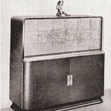 Meuble Secrétaire Art Déco Mid-Century en Acajou par Jindrich Halabala pour Up Závody, 1930s