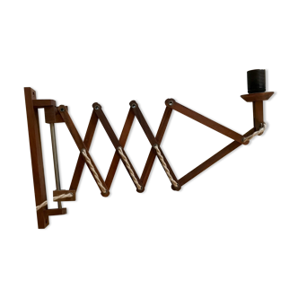 Scandinavian teak scissor lamp