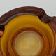 Amber glass ashtray 70s