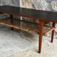 Table basse scandinave en teck mobelintarsia