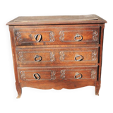 Ancienne commode 3-tiroirs en bois
