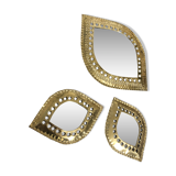 Hammered golden mirrors