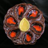 Service of 12 plates in oyster slip and its serving dish