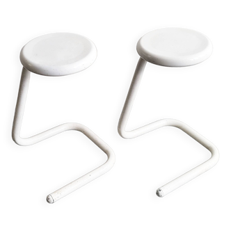 Pair of vintage Paperclip stools 1980