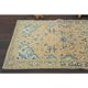 Vintage Turkish Oushak Handmade Wool Cotton Orange Runner Rug 104x310