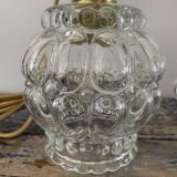 Set of two electrified chiseled glass walking lamps